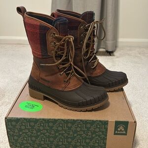 kamic Sienna boots in dark brown
